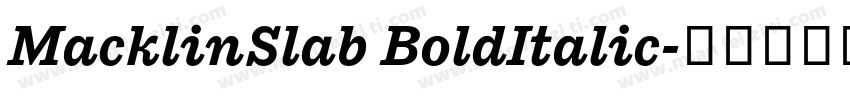 MacklinSlab BoldItalic字体转换